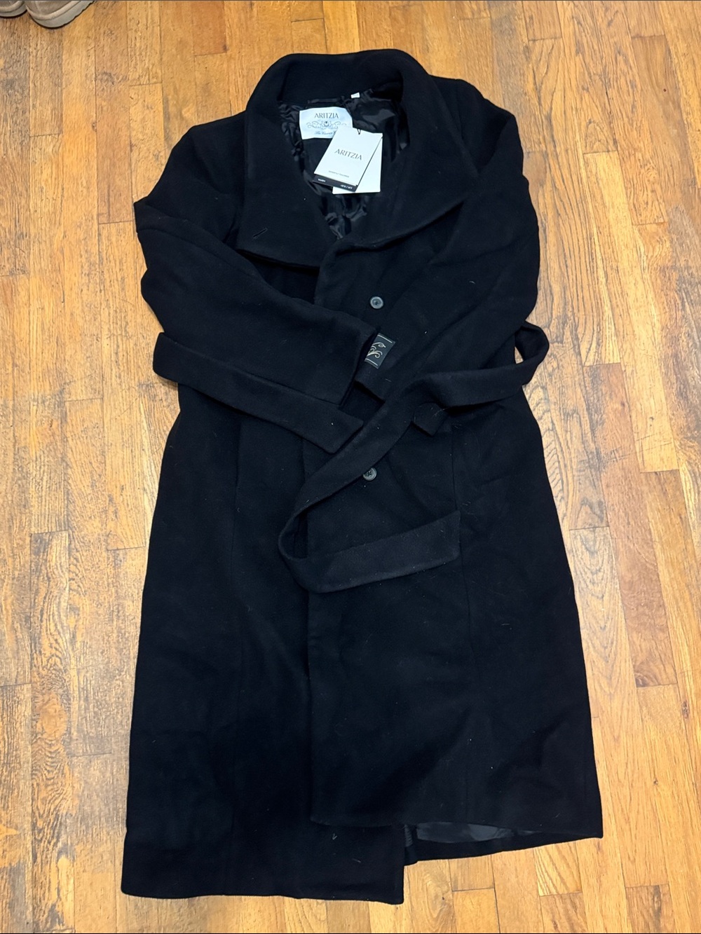 Aritzia Black Trench Coat